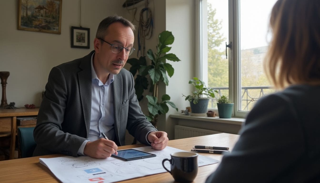 Alexandre Cordani qui rend une évaluation immobilière