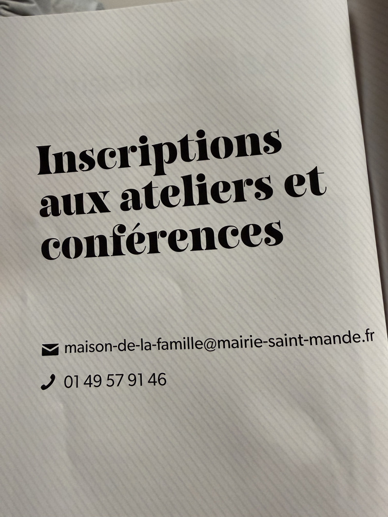 Visuel d’inscription à l’atelier parent-enfant de Hassina Cordani à Saint-Mandé