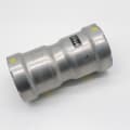 MegaPress® 25021 Pipe Coupling With Stop, 1-1/2 in Nominal, Press End Style, Carbon Steel, Import