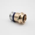 PureFlow® Press 99640 Pipe Adapter, 3/4 in Nominal, Press End Style, Bronze, Import