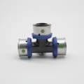 PureFlow® Press 49540 Tee, 3/4 in Nominal, Press End Style, Polymer, Domestic