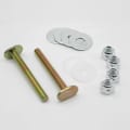 EASTMAN 40027 1/4"X2-1/4" BRASS PLATED CLOSET BOLT SET W/ DBL NUT W/ DBL WASHER