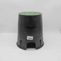NDS® 107BC Standard Meter Box With Overlapping Green Cover, 6 in Dia 8-3/8 in H, Round Shape, Domestic