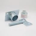 STANDON S8906 Adjustable Flanged Pipe Support, 6 in IPS Pipe, Electro-Galvanized