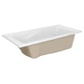 American Standard 7236V002.020 Evolutionâ„¢ High Gloss Bathtub, Soaking, Rectangle Shape, 72 in L x 36 in W, White, Domestic