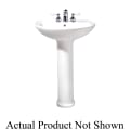 American Standard 0236.111.021 Cadet® Bathroom Sink With Rear Overflow, Oval, 24-1/2 in W x 20 in D x 35 in H, Pedestal Mount, Vitreous China, Bone, Import