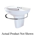 American Standard 0268.144.021 Ravenna™ Bathroom Sink With Rear Overflow, Round, 24-1/4 in W x 20 in D x 18-3/8 in H, Semi-Pedestal/Wall Mount, Vitreous China, Bone