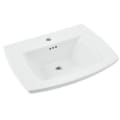 American Standard 0445001.020 Edgemere® Pedestal Lavatory Sink Top, 19-1/2 in L x 25 in W x 5-1/2 in H, Import