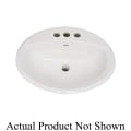 American Standard 0476.028.173 Aqualyn® Self-Rimming Bathroom Sink With Front Overflow, Oval, 4 in Faucet Hole Spacing, 20-3/8 in W x 17-3/8 in D x 7 in H, Countertop/Drop-In Mount, Vitreous China, Shell