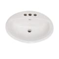 American Standard 0475920.020 Aqualyn®, Oval Shape, 8 in Faucet Hole Spacing, 20-3/8 in W x 17-3/8 in D x 7 in H, Countertop/Drop-In Mounting, Vitreous China, White, Import