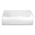 American Standard 2460002.020 2460 Cambridge Bathtub, Soaking, Rectangle Shape, 60 in L 32 in W, Left Drain, White, Domestic