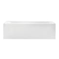American Standard 2574102.020 Studio® Bathtub With Built-In Apron, Rectangular Shape, 60 in L x 32 in W, Right Drain, High Gloss White, Domestic