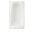 American Standard 2675.018.020 Colony® Bathtub, Whirlpool, Rectangle Shape, 5 ft L x 32-3/4 in W, Reversible Drain, High Gloss/White, Domestic
