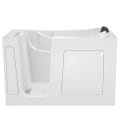 American Standard 3060.105.WLW Value Bathtub With Left Door, Whirlpool, Rectangular Shape, 51-1/2 in L x 29-3/4 in W, Left Drain, White, Import