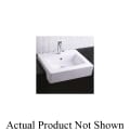 American Standard 0342008.020 Boxe®, Rectangle Shape, 8 in Faucet Hole Spacing, 19-3/4 in W x 17-3/4 in D x 6-1/2 in H, Semi-Countertop Mounting, Fireclay, White, Import