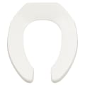 American Standard 5901100.020 Toilet Seat, Seats, Elongated Front Bowl, Open Front, Plastic, White, Self-Sustaining Check Hinge, Import