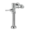 American Standard 6047121.002 Manual Exposed Toilet Flush Valve, Manual Piston Flush Valve, Battery, 1 gpf Flush Rate, 3/4 in Spud, 20 psi Flowing/80 psi Static Pressure, Polished Chrome, Import