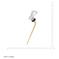American Standard 738171-0200A 30 deg Trip Lever, Repair Parts, 6 in L Arm, White, Import