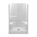 Aquatic 14832P-WH Everyday 2-Piece Remodeline Sectionals Shower With (2) Integral Seats, 48 in L x 34 in W x 72 in H, Gel-Coated/White, Domestic