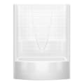Aquatic 2603BSTML-WH 1-Piece Integral Bowed Skirted Tub Shower, Everyday, 60 in W x 79-1/4 in H, Gel-Coated/White, Domestic