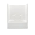 Aquatic 2603CTWR-WH 1-Piece Tub and Shower, Everyday, 60 in W x 73-1/4 in H, Acrylic, White, Domestic