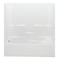 Aquatic 7236STR-WH 7236STR-WH Everyday 1-Piece Tub-Shower, Squared Shape, 72 in L 36 in W, Right Drain, Gel-Coated/White, Domestic