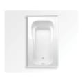 Aquatic 7660620VL-WH Hydrotherapy Builder's Choice NOVELLI ELEMENTS Bathtub, Soaking, Rectangle Shape, 60 in L x 37-1/4 in W, Left Drain, White, Domestic
