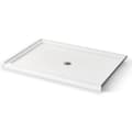 Aquatic AC003616-C-000-WH Everyday SB6042 Icon Alcove Low-Threshold Rectangular Shower Pan, White, Center Drain, 4-1/4 in L x 60 in W x 42 in D, Domestic
