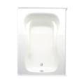 Aquatic W7260420L-WH Hydrotherapy Builders' Choice MARRATTA Bathtub, Soaking, 72-1/4 in L x 42-1/4 in W, Center Front Drain, White, Domestic