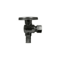 A.Y. McDonald 5421-236, 72082P Angle 1/4 Turn Supply Stop, 1/2 x 3/8 in Nominal, PEX x Compression, 125 psi, Brass Body, Polished Chrome, Import