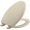 Bemis® 1200E4 006 Toilet Seat With Cover, AFFINITY ™, Elongated Bowl, Closed Front, Plastic, Bone, Adjustable Hinge, Domestic