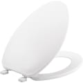 Bemis® 170 000 170 Traditional Toilet Seat, Elongated Bowl, Closed Front, White, Concealed Hinge, Domestic