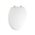 Bemis® 7300SLEC 000 Toilet Seat With Cover, Elongated Bowl, Closed Front, Plastic, White, Quick Release Hinge, Domestic