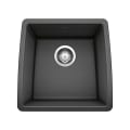Blanco 440079 Kitchen Sink, PERFORMA™ SILGRANIT® II, Anthracite, Squared Shape, 15-1/2 in L x 15 in W x 9 in D Bowl, 17-1/2 in L x 17 in W, Under Mount, Solid Granite