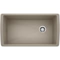 Blanco 441765 DIAMOND™ SILGRANIT® II Super Single Bowl Composite Sink, Truffle, Rectangle Shape, 30-1/2 in L x 16-1/2 in W x 9-1/2 in D Bowl, 33-1/2 in L x 18-1/2 in W, Under Mount, Granite