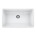 Blanco 442533 PRECIS™ SILGRANIT® Composite Sink, White, Rectangle Shape, 28 in L x 16 in W x 9-1/2 in D Bowl, 30 in L x 18 in W, Under Mount, Granite