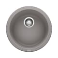 Blanco 513382 Composite Bar Sink, RONDO™ SILGRANIT® II, Round Shape, 17-11/16 in Dia, Drop-In/Under Mount, Granite, Metallic Gray, Import
