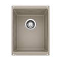 Blanco 517676 PRECIS™ SILGRANIT® II Medium Composite Sink, Truffle, Rectangle Shape, 12.6 in L x 15-3/4 in W x 7-1/2 in D Bowl, 13-3/4 in L x 18 in W, Under Mount, Granite