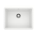 Blanco 522414 PRECIS™ SILGRANIT® Composite Sink, White, Rectangle Shape, 21-1/2 in L x 15-3/4 in W x 8-5/8 in D Bowl, 23-1/2 in L x 17-3/4 in W, Under Mount, Granite