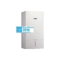 Bosch 7712231413 Condensing Gas Fired Boiler, Liquid Propane/Natural Gas Fuel, 117 MBtu/hr Net IBR, 152 MBtu/hr Input, Concentric Vent, Aluminum/Magnesium/Silicon Alloy Housing, Electronic Ignition