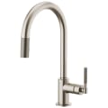 Brizo® 63043LF-SS Litze™ Pull-Down Kitchen Faucet, 1.8 gpm Flow Rate, Stainless Steel, 1 Handles, 1 Faucet Holes, Function: Traditional, Domestic