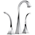 Brizo® 65430LF-PC Virage® Widespread Vessel Lavatory Faucet, Commercial, 5-9/16 in Spout, 9-9/16 in H Spout, 6 to 16 in Center, Polished Chrome, 2 Handles, Grid Strainer Drain, Import