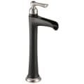 Brizo® 65461LF-NKBL-ECO Rook™ Vessel Lavatory Faucet, Commercial, 5-7/16 in Spout, 10-1/4 in H Spout, Luxe Nickel/Matte Black, 1 Handles, Import