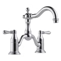 Brizo® 65536LF-PC Tresa® Widespread Bridge Lavatory Faucet, Commercial, 1.5 gpm Flow Rate, 5-1/2 in H Spout, 8 in Center, Polished Chrome, 2 Handles, Pop-Up Drain, Domestic