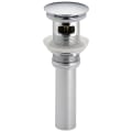 Brizo® RP72414PC Pushbutton Activated Pop-Up Drain Assembly, Polished Chrome, Brass Drain