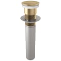 Brizo® RP81627GL Pushbutton Activated Pop-Up Drain Assembly, Luxe Gold, Brass Drain