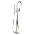 Brizo® T70130-PN Free Standing Tub Filler Trim, Virage®, 2 gpm Flow Rate, Polished Nickel, 1 Handles, Domestic, Commercial