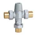 Caleffi 521342A 3-Way Scald Protection Point-of-Use Thermostatic Mixing Valve With Check Valve, 1/2 in Nominal, MNPT Connection, 150 psi Working, 85 to 120 deg F, Brass