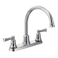 CFG CA41611 Capstone® Kitchen Faucet, 1.5 gpm Flow Rate, 8 in Center, High-Arc Spout, Polished Chrome, 2 Handles, Import