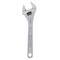 Channellock® 812W Uninsulated Adjustable Wrench, 1-1/2 in, Polished Chrome, 12 in OAL, Chrome Vanadium Steel Body, Chrome Vanadium Steel